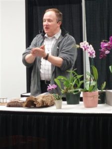 Frank Feysa, AIFD, giving his talk on orchid care.